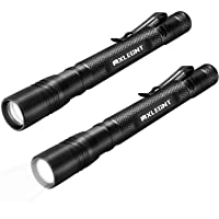 MXLEGNT Linterna UV 2 Paquete Luz Negra 395nm Linterna Ultravioleta Zoomable Detectar Manchas de Orina de Mascotas…
